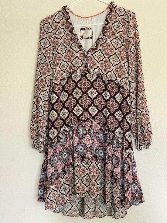 Anthropologie Dresses & Skirts - Anthropologie Tiered Long Sleeve Mini Dress Size S